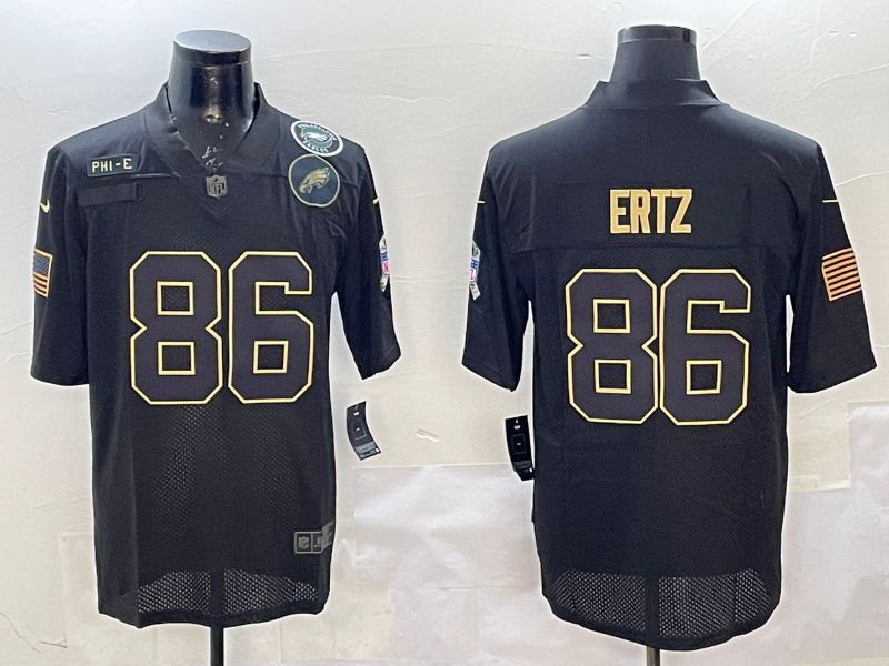 Men Philadelphia Eagles #86 Ertz Black 2025 Nike Salute to Service Limited NFL Jersey style 4